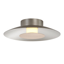 Golden 6400-FM12 SAN-FRG - Yep by Golden Lighting Luma Integrated LED Flush Mount in Sand Nickel and French Gold shade